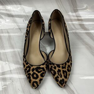 Franco Sarto Felice2 Calf/Cow Hair Leather Wedge Leopard Print Women's Size 11 M